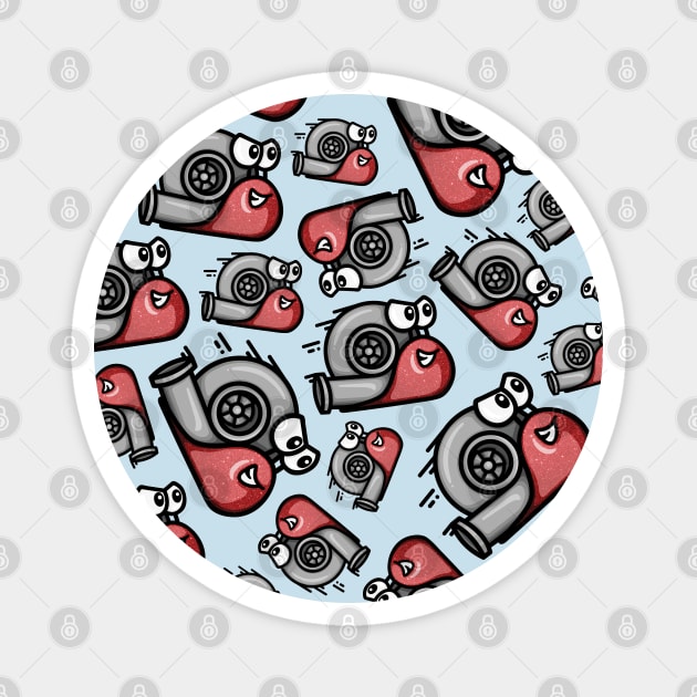 Turbo Snail - Red Sparkle Pattern Magnet by hoddynoddy